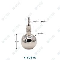 brass cable gripper with round ball shape for hanging kits Y-89175
